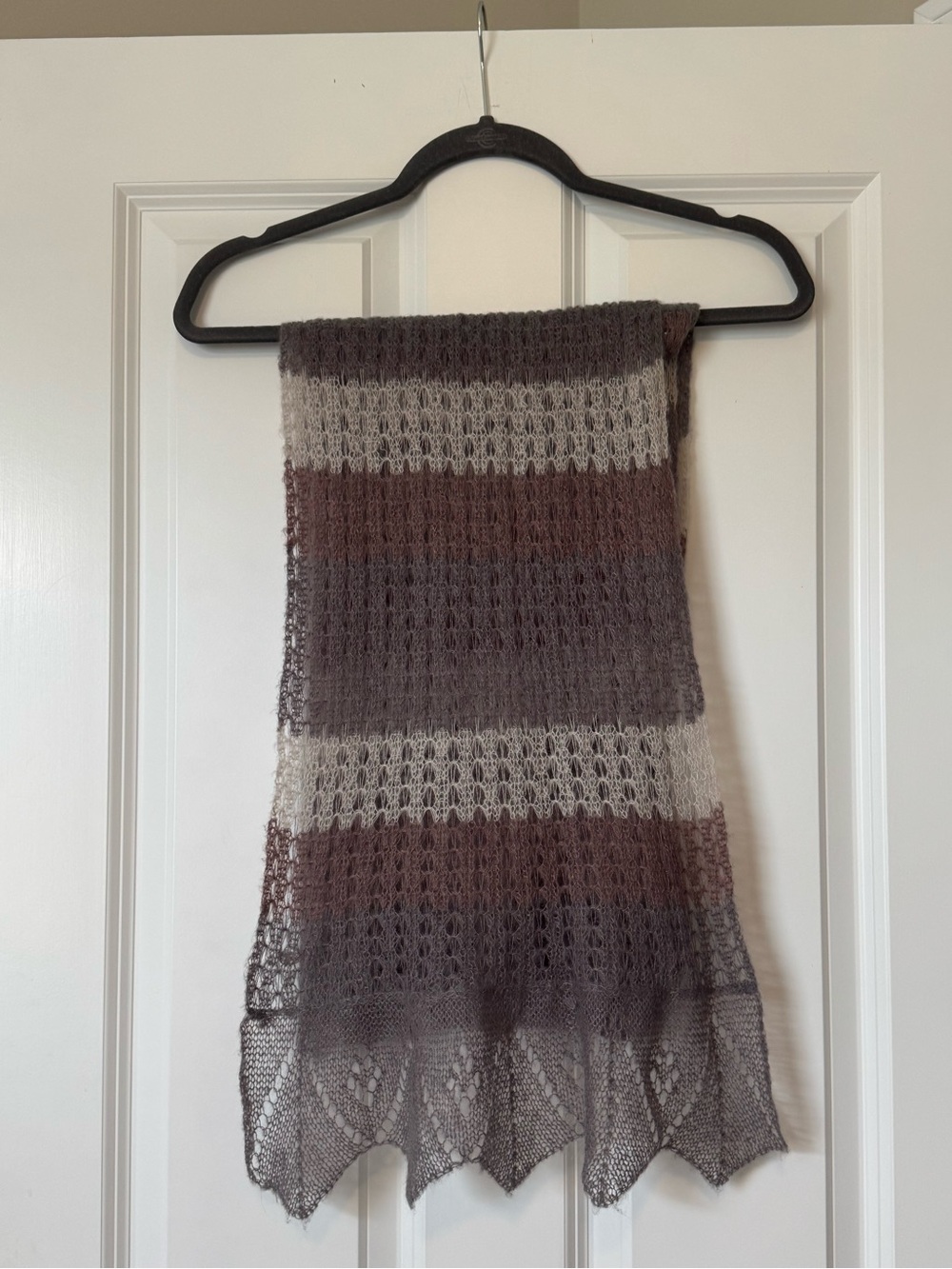 Adolfo Dominguez Knit Ombré Striped Scarf